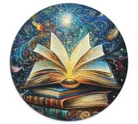 Magic Books 1000 Pieces Animation Round Jigsaw Puzzles Challenging & Brainteasing Beautiful Decoration for Adults And Kids 1000pcs (67.5x67.5cm)