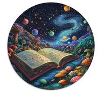 Magic Books 1000 Pieces Animation Round Jigsaw Puzzles Challenging & Brainteasing Educational Games for Adults And Kids 1000pcs (67.5x67.5cm)