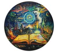 Magic Books 1000 Pieces Animation Round Jigsaw Puzzles Impossible Puzzle Beautiful Decoration for Adults And Kids 1000pcs (67.5x67.5cm)