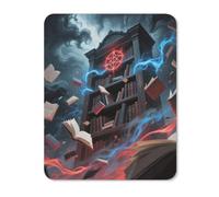 Magic Bookshelf Square Mouse Pad | Durable Rubber Non-Slip Mouse Mat,Portable Computer Accessory for desktops laptops and daily computer-using moments