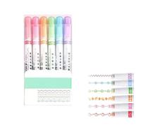 Magic Border Pen, Curve Pens Set, Border Design Pens, for Drawing Note Taking, Highlighters, Planner Scrapbook Art Office School Supplies, School Supplies (A)