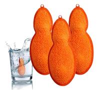 Magic Bottle Cleaning Beans 3Pcs Reusable Bottle Cleaning Beans Pea-Shaped Water Cleaner Sponges for Internal Orange Magic