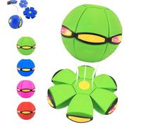 Magic Bouncing Ball, 2025 New Children's Bouncing Ball Toddlers, Dual Form Freely Switchable, with 6 Light, Suitable for Indoor & Outdoor Use (Green)