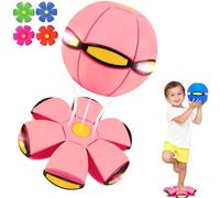 Magic Bouncing Ball for Kids & Children, Magic Meta Ball with 6 Led Lights, Parent-Child Interaction, Dual Form Freely Switchablef,Pop Up Balls Toy for Indoor & Outdoor (Light Pink)