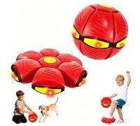 Magic Bouncing Ball,Kid's Magic Metaball,Magical Flying Saucer,2-in-1 Bouncy Ball with 6 Light,Dual Form Freely Switchable,Parent-Child Interaction Game,Bouncy Balls for Kids & Pets for Indoor Outdoor