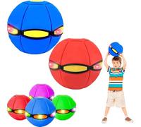 Magic Bouncing Ball, Magic Pop Up Ball, Children'S Bouncings Balls Magics Metaball, 2-In-1 Magics Bouncings Balls With 6 Light, Dual Form Freely Switchable, Parent-Child Interaction (2PCS A)