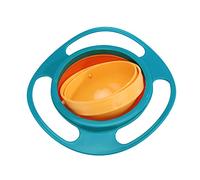 Magic Bowl 360 Degree Rotation Spill Resistant Gyro Bowl, Spill Proof Bowl with Lid for Baby, Toddler and Kid (Green)
