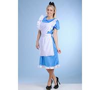 Magic Box Adult Womens Long Alice In Wonderland Style Costume Medium (UK 12-14)