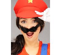 Magic Box Black Super Mario Style Fake Moustache