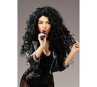 Magic Box Cher Style 1980s Long Big Black Curly Wig