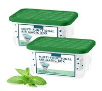 Magic Box for Indoor Dust Removal, Multifunctional Air Magic Box for Air Purification, Automatic Dust Collection and Plant Extract Formula, Long-Lasting Freshness for Home (2, Green)