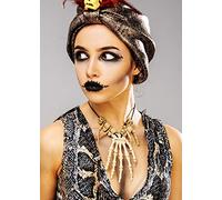 Magic Box Halloween Voodoo Priestess Skeleton Hand Bone Necklace
