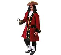 Magic Box Mens Captain Hook Style Red Pirate Costume Large (42-44" chest)