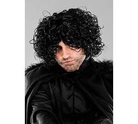 Magic Box Mens Curly Black John Snow Style Wig