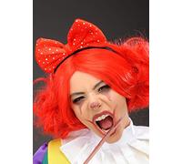 Magic Box Red Scary Clown Hair Bow on Headband