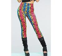 Magic Box Womens 80s Neon Leopard Print Leggings