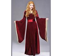 Magic Box Womens Deluxe Red Medieval Queen Costume Large (UK 16-18)