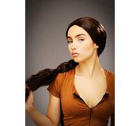 Magic Box Womens Lara Croft Style Long Brown Plaited Wig