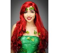 Magic Box Womens Long Red Wavy Poison Ivy Style Wig