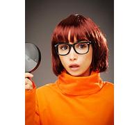 Magic Box Womens Scooby Doo Style Short Brown Bob Velma Wig
