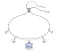Magic bracelet, Snowflake, Blue, Rhodium plated