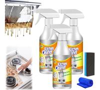 Magic Brush Pro Cleaner, Magic Degreaser Cleaner Spray, Bubble Cleaners Foam Spray,Powerful Kitchen All-Purpose Cleaners for Range Hood (3, Set)
