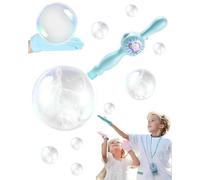Magic Bubble Wand Fog Bubble Machine, Rechargeable Elastic Smoke Bubble Fog Machine with Lights & Music, Colorful Bubble & Smoke Effect Wand, Fun Outdoor Magic Bubble Toy (Pink)