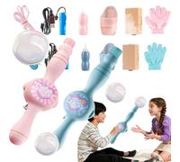 Magic Bubble Wand, Magic Smoke Bubble Maker with Lights & Music, Automatic Mist Bubbles Blower, Rechargeable Bubbles Fog Wand for Outdoor Party & Interactive Play (MIX 2PC)