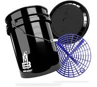 MAGIC BUCKET | Hand Wash for Car | Wash Bucket with Matching Lid 5 US Balloons Approx 20 Litres | With Grit Guard Bucket | Black/Blue Wash Kit