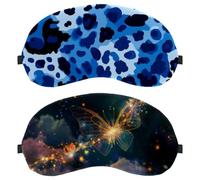 Magic Butterfly Flying in Sky Shiny Glowing Stars 2-Pack Light-Blocking Soft Breathable Sleep Mask Eye Masks Sleeping Mask