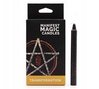 Magic Candles - 12 Black Candles for Manifestation - CANDLE - Modern, Round, All Season, 12 Wicks - Manifestation Rituals, Spiritual Practices - 12.0 count