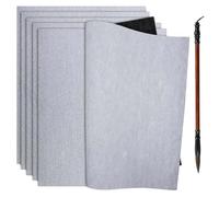 Magic Canvas and Brush Set, 6Pcs 17x13 Inch Water Drawing Writing Cloth, Reusable Magic Canvas Paint with Water, Chinese Calligraphy Water Drawing Mat for Students Beginners Practicing