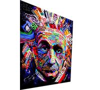 Magic Canvas Art Albert Einstein Pop Art Canvas Picture 1 Piece High Quality Art Print Wall Pictures - B8343 Material: Poster Unframed Size: 75 x 50 cm