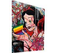 Magic Canvas Art Cinderella Apple Pop Art Canvas Picture 1 Piece High Quality Art Print Wall Picture - B8363 Material: Unframed Poster, Size: 60 x 30 cm