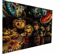 Magic Canvas Art - How to Train Your Dragon Made Easy Canvas Picture 1 Piece High Quality Art Print Modern Wall Pictures Wall Decoration Design Wall Picture Size: 60 x 40 cm