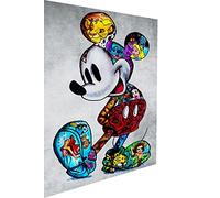 Magic Canvas Art - Mickey Mouse Figures Pop Art Canvas Picture 1 Piece High Quality Art Print Wall Pictures - B8336, Material: Canvas, Size: 60 x 30 cm