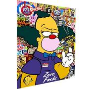 Magic Canvas Art Simpsons Krusty Pop Art Canvas 1 Piece High Quality Art Print Wall Pictures - B8364 - Canvas Size: 60 x 30 cm