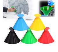Magic Car Ice Scraper - Two Piece Double Head Cone Ice Scraper for Windscreen, Ergonomic Handle, Double-Sided Scraper for Winter Snow & Ice