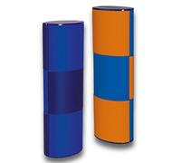 Magic Case Glasses Case Logic Medium Long Bi-Colour 14117 with Colour Change in Blue/Blue/Orange/Blue Rotatable 180 Degrees