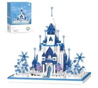 Magic Castle Building Blocks Set, 991 PCS Mini Blocks Frozen Castle Building Kits, Micro Architecture Bricks Model Toys Collectible, Gifts for Kids and Adults