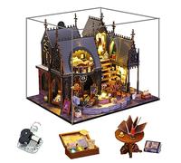 Magic Castle DIY Miniature House Kit,Handmade Dollhouse Furniture Puzzle Model,1:24 Scale Creative Room Gift for Children Teen Birthday Gift (Plus Dust Cover and Music Box)