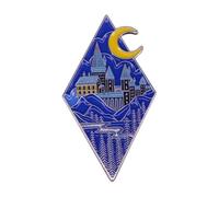 Magic Castle Moon Ghost Cartoon Enamel Brooch for Hoodie and Backpack, Normal, Non-precious metal