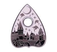 Magic Castle Moon Ghost Cartoon Enamel Brooch for Hoodie and Backpack, Normal, Non-precious metal
