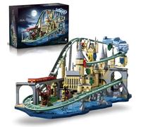 Magic Castle Roller Coaster Building Blocks Set, 2694 PCS Movable Roller Coaster Building Model, Creative Magic Track Architecture Bricks Toys, Home Office Decor Gifts for Teens and Adults