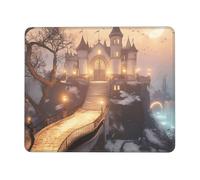Magic Castle School on the Mountain Mouse Pad - Non-Slip Rubber Base Extended Gaming Desk Mat, Full-Area Print Personalized Keyboard Mat for PC Laptop Office Home