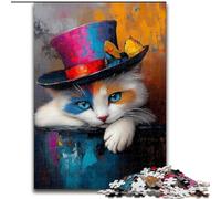 Magic Cat 1000 Piece Jigsaw Puzzles for Adults, Learning Educational Toys Family Games with Matching Poster And Trivia Sheet (50x75cm)