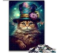 Magic Cat Adult Jigsaws 1000 Piece, Family Activity Fun at Home Activities, Birthday Present,Travel Gifts (26x38cm)