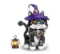 Magic Cat Building Kit - 1128PCS Wizarding Pets Bricks Kit, Animal Collectible Model, Home Office Decor, STEM Education Toy, Creative Gift for Adult, Kid Age 8+