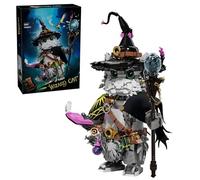 Magic Cat Building Set, Halloween Wizard Kitten Building Blocks Toys with Wand, Animal Bricks Model Kits, Home Office Decor, Creative Gifts for Adults and Teens Age 14+, 1458 PCS
