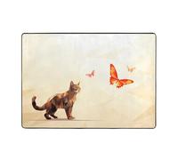 Magic Cat Flannel Floor mat (80x58 inches), Bedroom Carpet, Living Room and Study Decoration mat